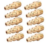 Dacvgog Adaptateur mâle NPT 6,35 mm, kit de prise de coupleur, raccords de compresseur 10 pièces (NPT)