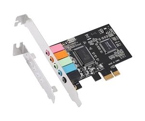 Dacvgog Carte Son PCIe 5.1, Carte Son Surround PCI 3D Audio Stéréo Puce Audio pour PC Audio Performance CMI8738