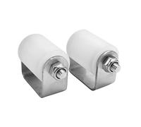 Dacvgog Lot de 2 rouleaux de guidage pour portails coulissants 3 pouces rouleau latéral roulements une boule coulissante dans le conducteur en nylon