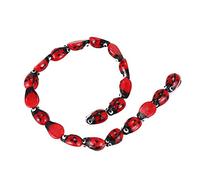 Dacvgog Lot de 20 perles en verre rouge, 15 x 10 mm