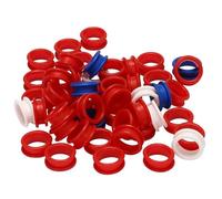 Dacvgog Lot de 50 anneaux en silicone pour tout insert un ciseaux outils de coiffage coupe de cheveux accessoires mélange couleurs