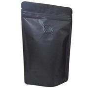 Dacvgog Lot de 50 sachets de fermeture à pression pour café et grains de café jetables - 250 g - Noir