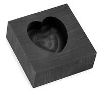 Dacvgog Moulage, moule à lingot en forme de cœur pour fondre, moulage, raffinage, métal, aluminium, cuivre