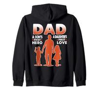 Dad A Sons First Hero A Daughters First Love Fathers Day Sweat à Capuche
