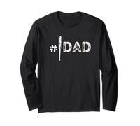 Dad Baseball Number One Daddy Son Joueur de baseball Manche Longue