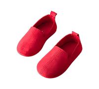 Dad Baskets pour femme et bébé fille Chaussures décontractées unies Style simple Plat léger, rouge, 28.5 EU