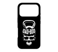 Dad BOD Kettlebell Crâne Amusant Halloween Gym Fitness Entraînement Coque pour iPhone 17 Pro