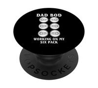 Dad BOD Working on My Six Pack Funny Drinking Team Beer PopSockets PopGrip Adhésif