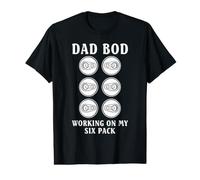 Dad BOD Working on My Six Pack Funny Drinking Team Beer T-Shirt Graphique avec Valeur