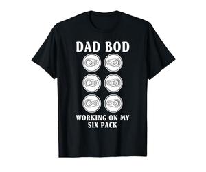 Dad BOD Working on My Six Pack Funny Drinking Team Beer T-Shirt Graphique avec Valeur