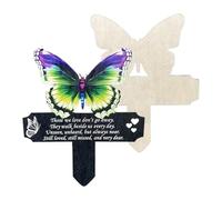 Dad Butterfly Memorial Stake, Cemetery Butterfly Decorations, Piquet de jardin | Marqueurs commémoratifs pour cimetière Sympathie Papillon pour extérieur Décoration de jardin