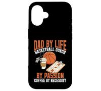 Dad by Life Design Basketball Coach par Passion Coffee Lover Coque pour iPhone 16