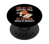 Dad by Life Design Basketball Coach par Passion Coffee Lover PopSockets PopGrip Adhésif
