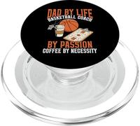 Dad by Life Design Basketball Coach par Passion Coffee Lover PopSockets PopGrip pour MagSafe