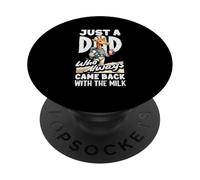 Dad Came Back with The Milk Astronaute Giraffe Funny Meme PopSockets PopGrip Adhésif