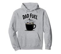 Dad Fuel Tasse à café avec Outils pour Les pères Pratiques Sweat à Capuche, Unisexe pour Adultes, Gris Chiné, M