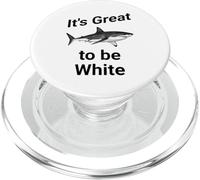 Dad Joke, It's Great to be White, Funny White Shark PopSockets PopGrip pour MagSafe