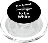 Dad Joke, It's Great to be White, Funny White Shark PopSockets PopGrip pour MagSafe