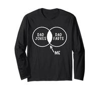 Dad Jokes Dad Farts Me Venn Diagram Humour pour Homme Manche Longue