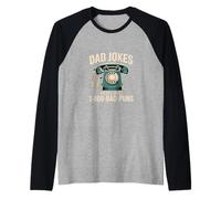 Dad Jokes Hotline - Graphique Amusant pour Papa pour Mari Manche Raglan