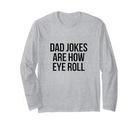 Dad Jokes How Eye Roll Funny Fête des pères Pun Bad Humour Hommes Manche Longue