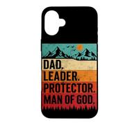 Dad Leader Protecteur Homme de Dieu Religieux Père Rétro Coque pour iPhone 16 Plus
