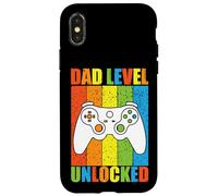 Dad Level Débloqué Retro Reveal Gamer Fête des Pères Coque pour iPhone X/XS