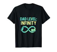 Dad Level Infinity Glitch Bleu fluo et jaune T-Shirt