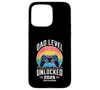 Dad Level Unlocked 2026 Funny Gamer New Dad Annonce Coque pour iPhone 15 Pro Max