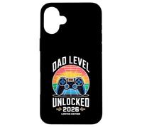 Dad Level Unlocked 2026 Funny Gamer New Dad Annonce Coque pour iPhone 16 Plus