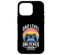 Dad Level Unlocked 2026 Funny Gamer New Dad Annonce Coque pour iPhone 16 Pro