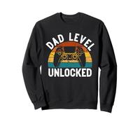 Dad Level Unlocked New Dad Gamer Baby Annonce Sweatshirt