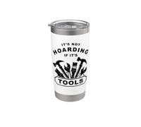 Dad & Men DIY Funny Quote - It’s Not Hoarding if it's Tools Gobelet isotherme en acier inoxydable double paroi