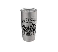 Dad & Men DIY Funny Quote - It’s Not Hoarding if it's Tools Gobelet isotherme en acier inoxydable double paroi