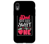 Dad of The Berry Sweet One Strawberry 1st Birthday Coque pour iPhone XR