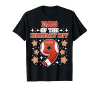 Dad of The Birthday Boy 9 Football Sports Cool 9ème fête T-Shirt