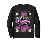 Dad of The Birthday Boy Race Car Party Family Matching Manche Longue