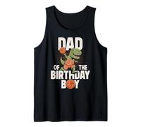 Dad of The Birthday Boy T-Rex Dino Basketball Anniversaire Débardeur