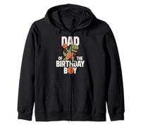 Dad of The Birthday Boy T-Rex Dino Basketball Anniversaire Sweat à Capuche