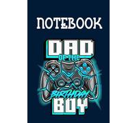 Dad of the Birthday Boy With Game Controller Pattern On Dark Blue Cover Fun Gifts for Men Women Kids: Notebook