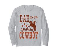 Dad of The Birthday Cowboy Cute Western Dad Birthday Outfit Manche Longue