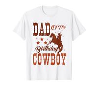 Dad of The Birthday Cowboy Cute Western Dad Birthday Outfit T-Shirt