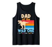Dad of The Wild One Dinosaure 1er Anniversaire First Thing Dada Débardeur