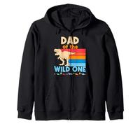 Dad of The Wild One Dinosaure 1er Anniversaire First Thing Dada Sweat à Capuche