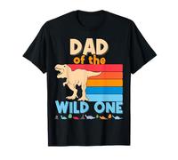 Dad of The Wild One Dinosaure 1er Anniversaire First Thing Dada T-Shirt