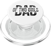 Dad of Two Girls Gifts Daddy of 2 Daughters Father's Day PopSockets PopGrip pour MagSafe