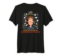 Dad Reflexes Now SPONSORD by Diapers and Panic T-Shirt Haut de Gamme