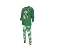 (Dad S)Christmas Pyjamas Matching Family Pajamas Sets Xmas Pjs Letter Print Tops and Plaid Pants Sleepwear Nightwear for Women Men Kids Baby
