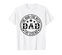 Dad The Man Myth Legend Cool Circle & Stars Fête des pères T-Shirt