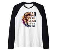 Dad The Man Myth Legend King Cool Lion Fête des pères Manche Raglan